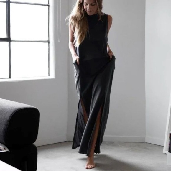 Lunya Black Maxi Dress - Picture 1 of 15